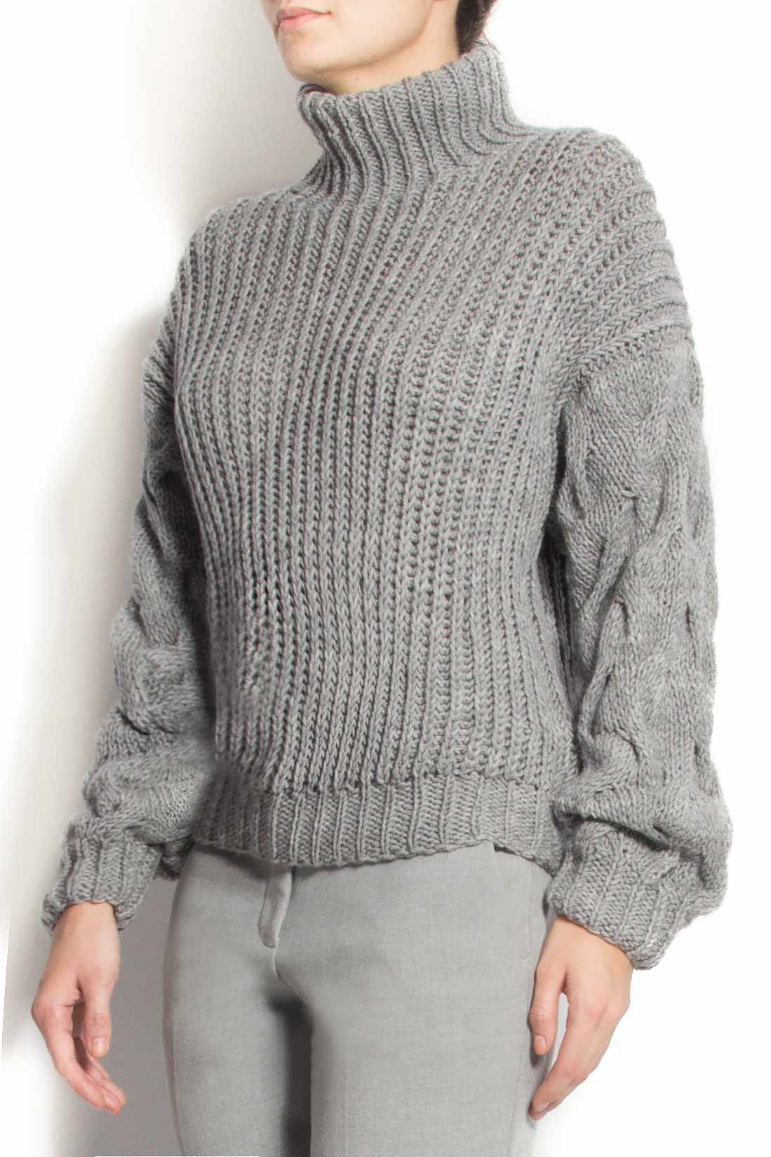 Hand-crochet knit turtleneck sweater Elora Ascott image 1