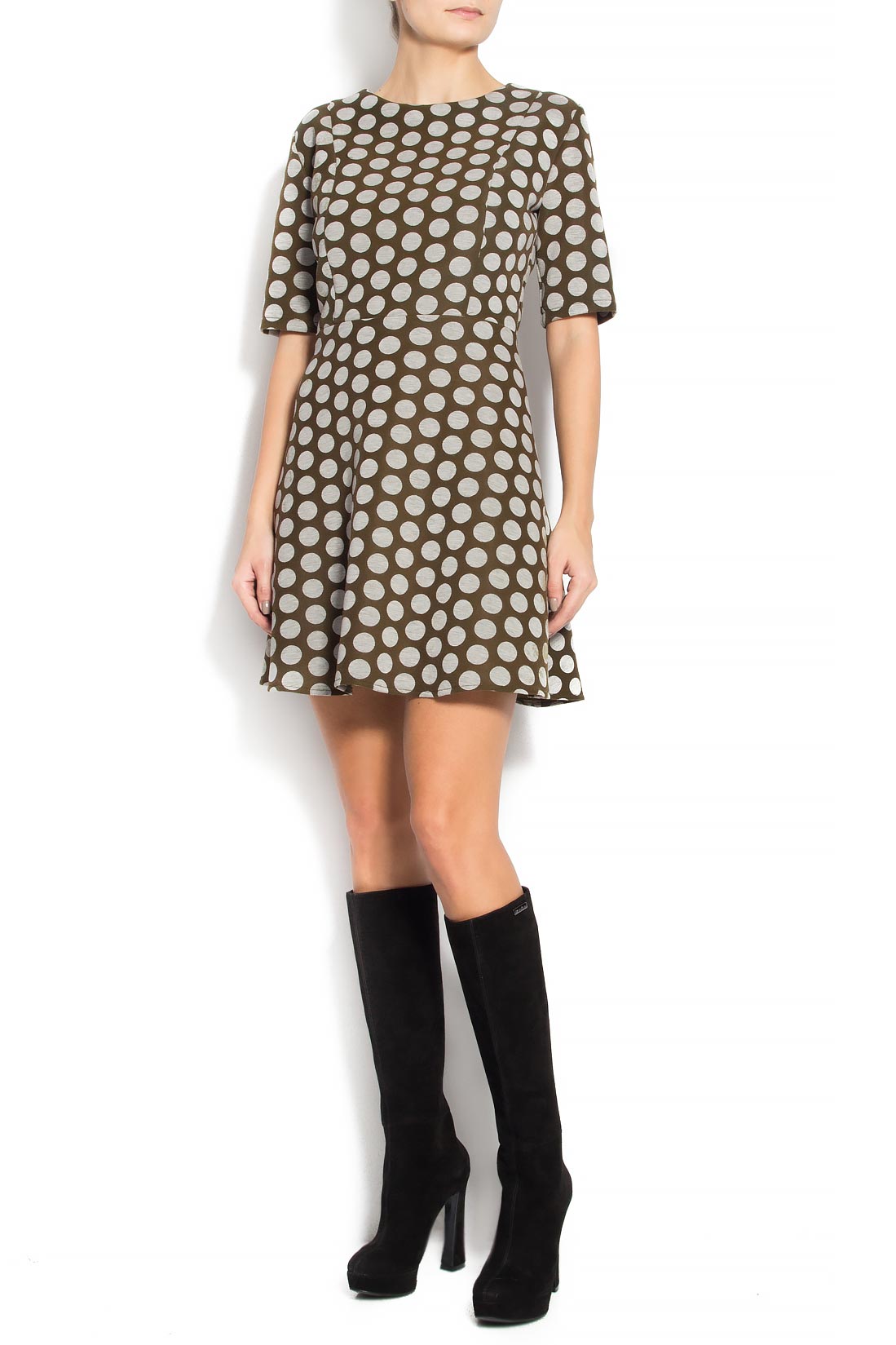 Polka-dot crepe mini dress Bluzat image 0