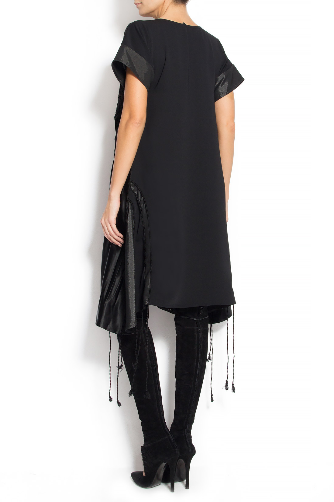 Rochie cu broderie manuala realizata din dantela si snur Anamaria Pop imagine 2