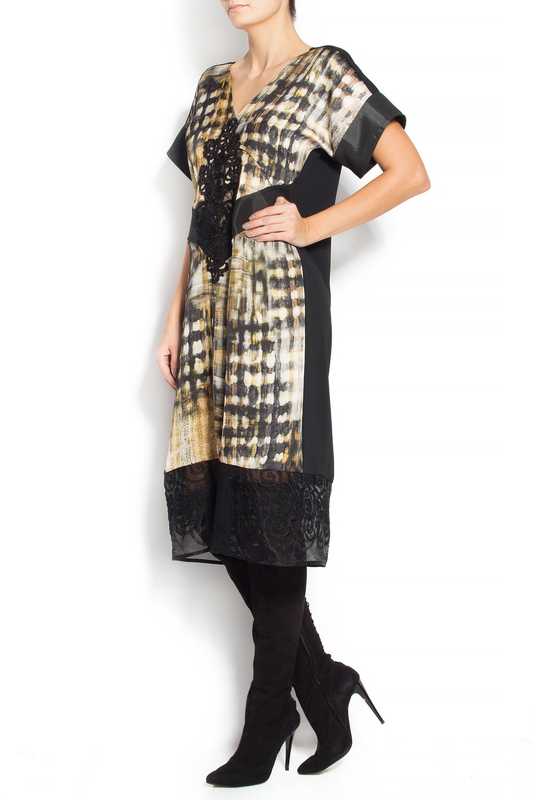 Midi dress with hand applied embroidery Anamaria Pop image 1