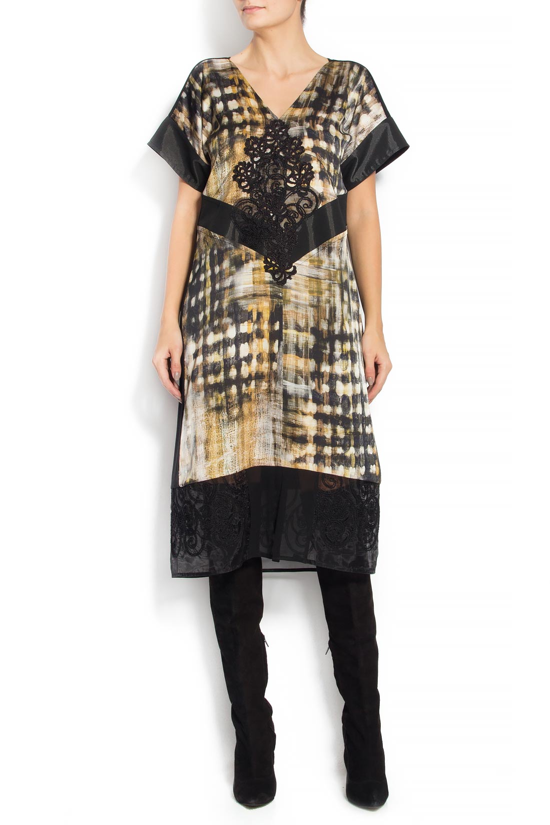 Midi dress with hand applied embroidery Anamaria Pop image 0