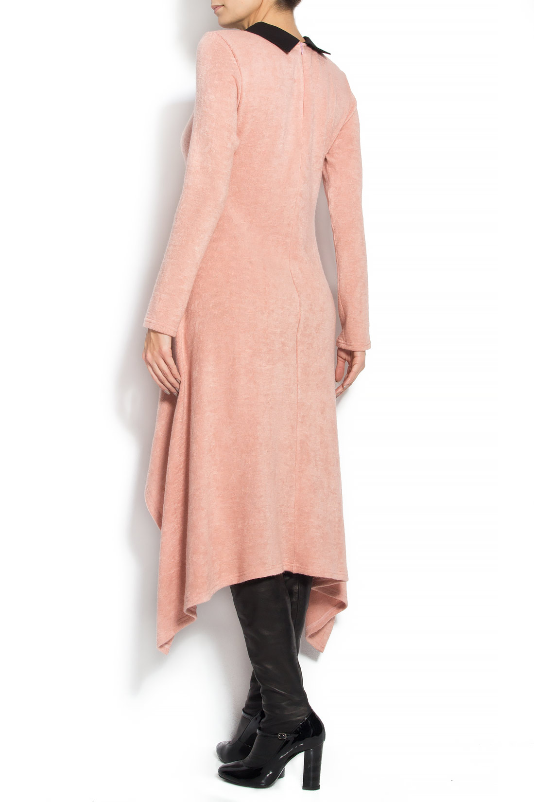 Asymmetric wool-blend midi dress Bluzat image 2
