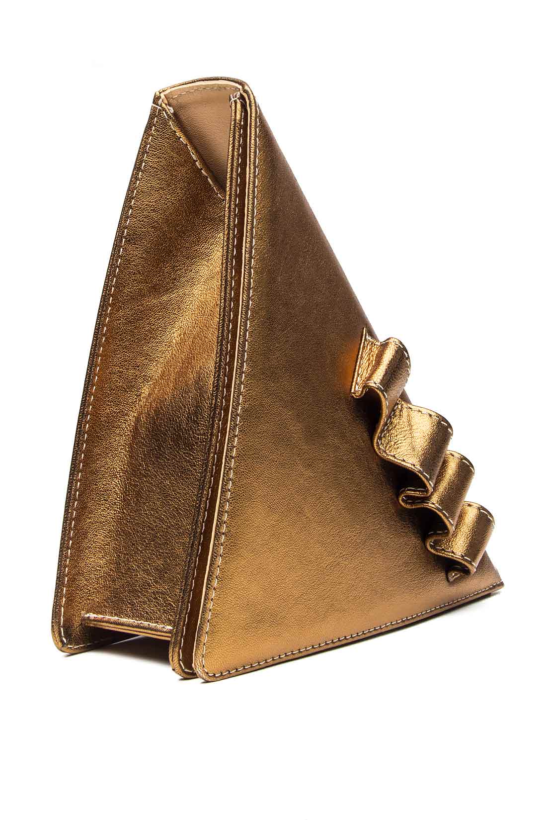 Leather triangle clutch Laura Olaru image 2