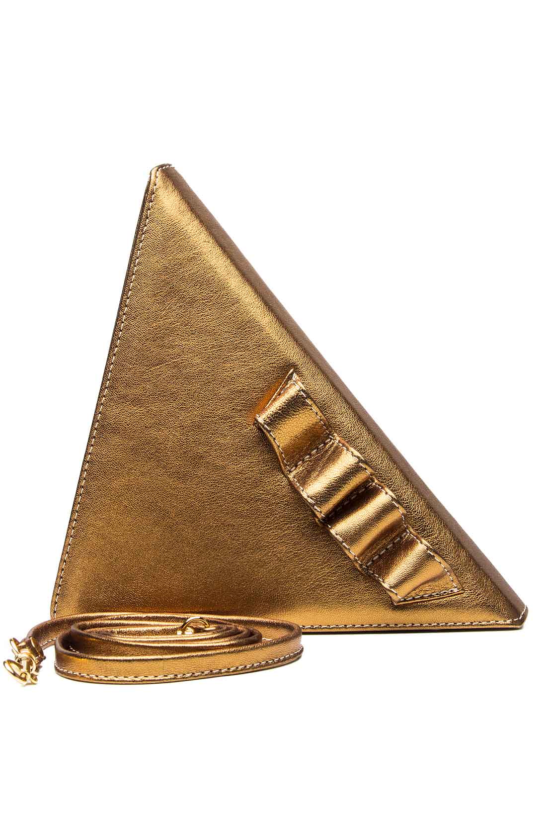 Leather triangle clutch Laura Olaru image 0