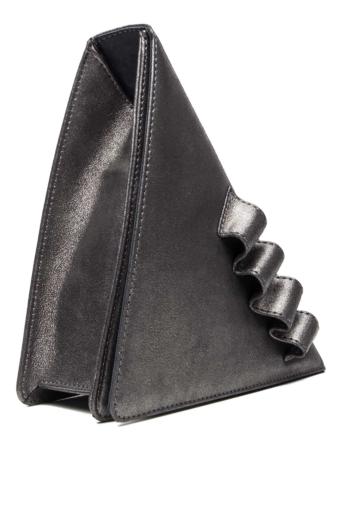 Leather triangle clutch Laura Olaru image 2