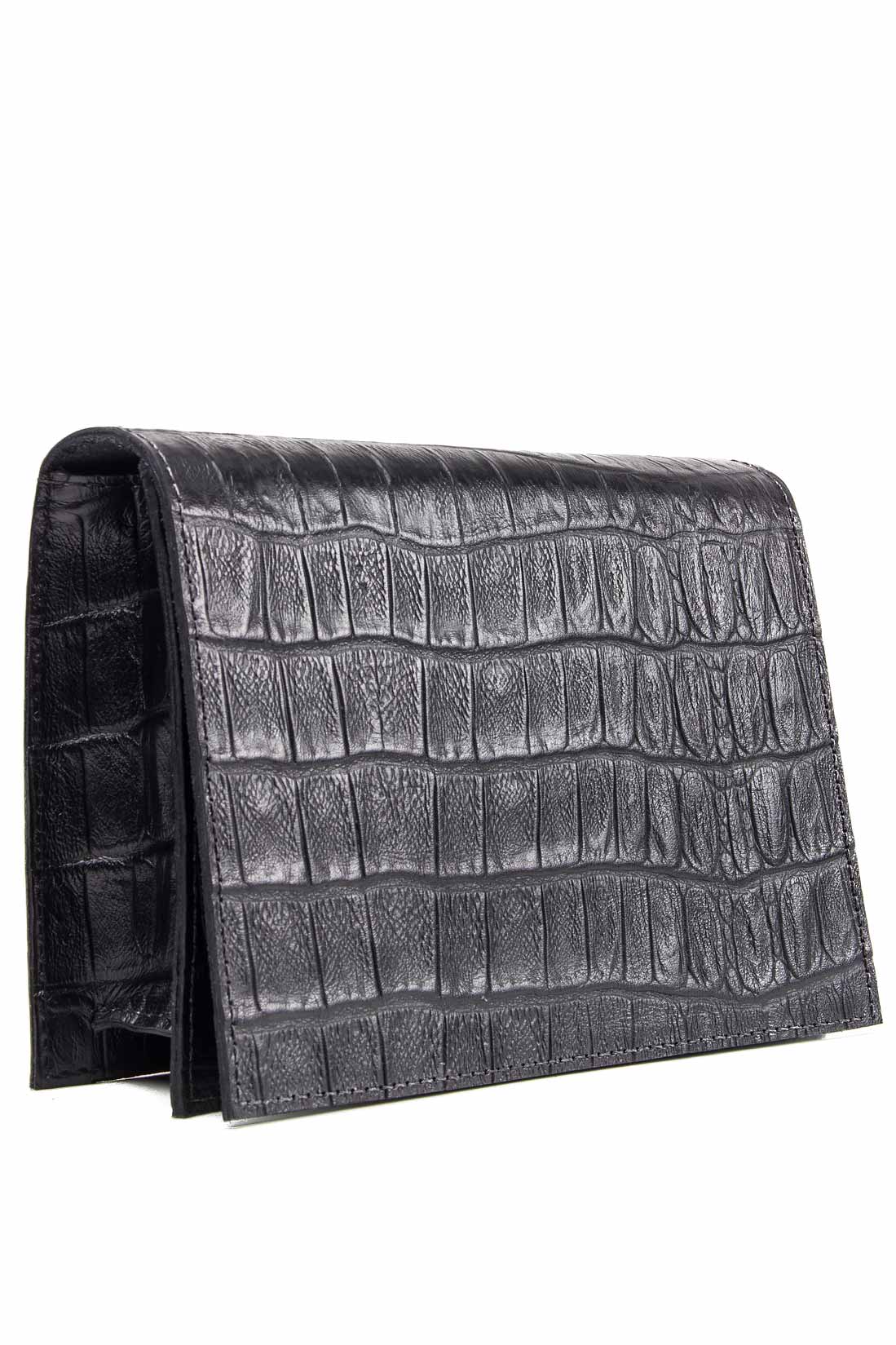 Croc-effect leather shoulder bag Laura Olaru image 1