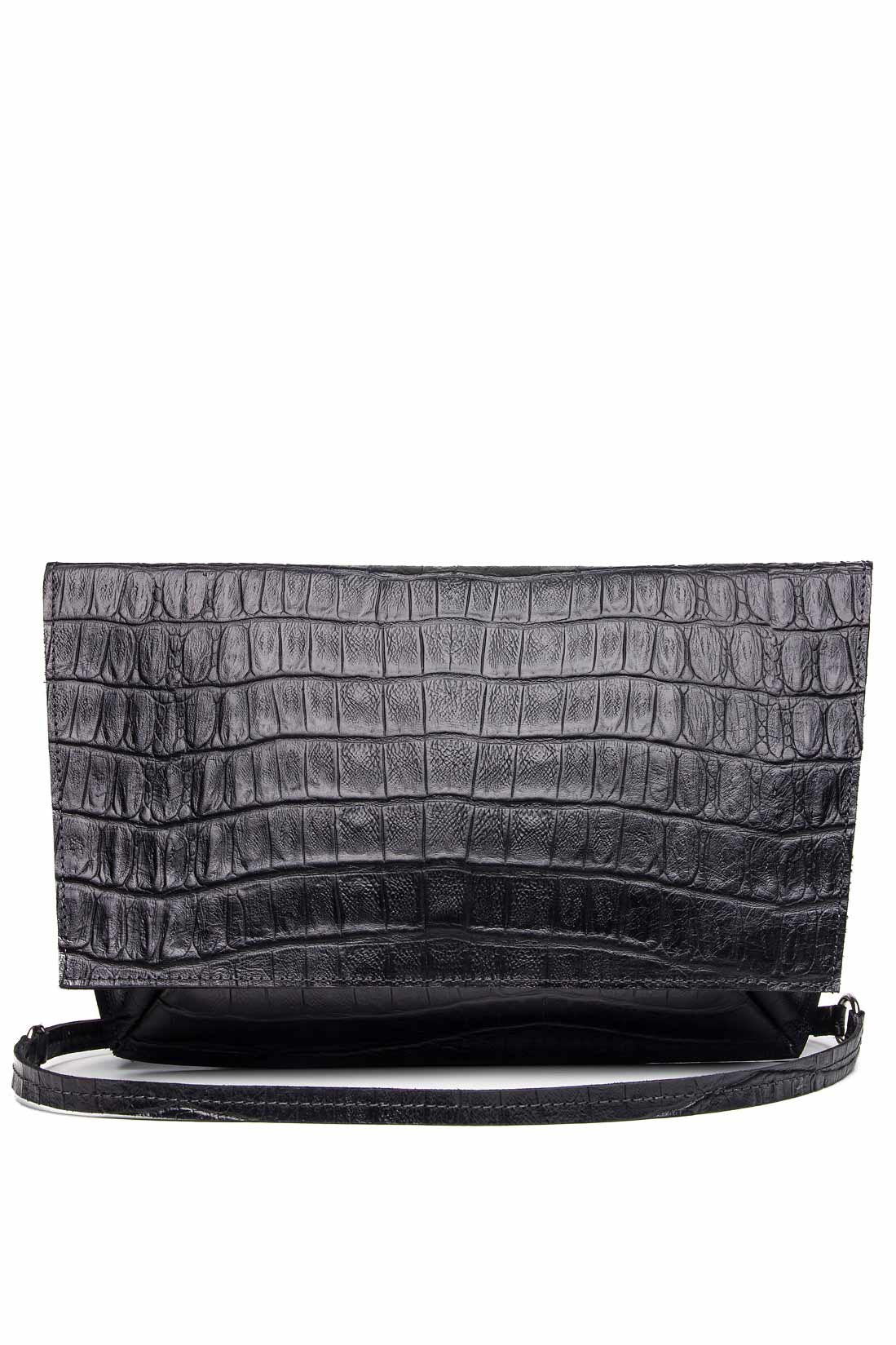 Croc-effect leather shoulder bag Laura Olaru image 0