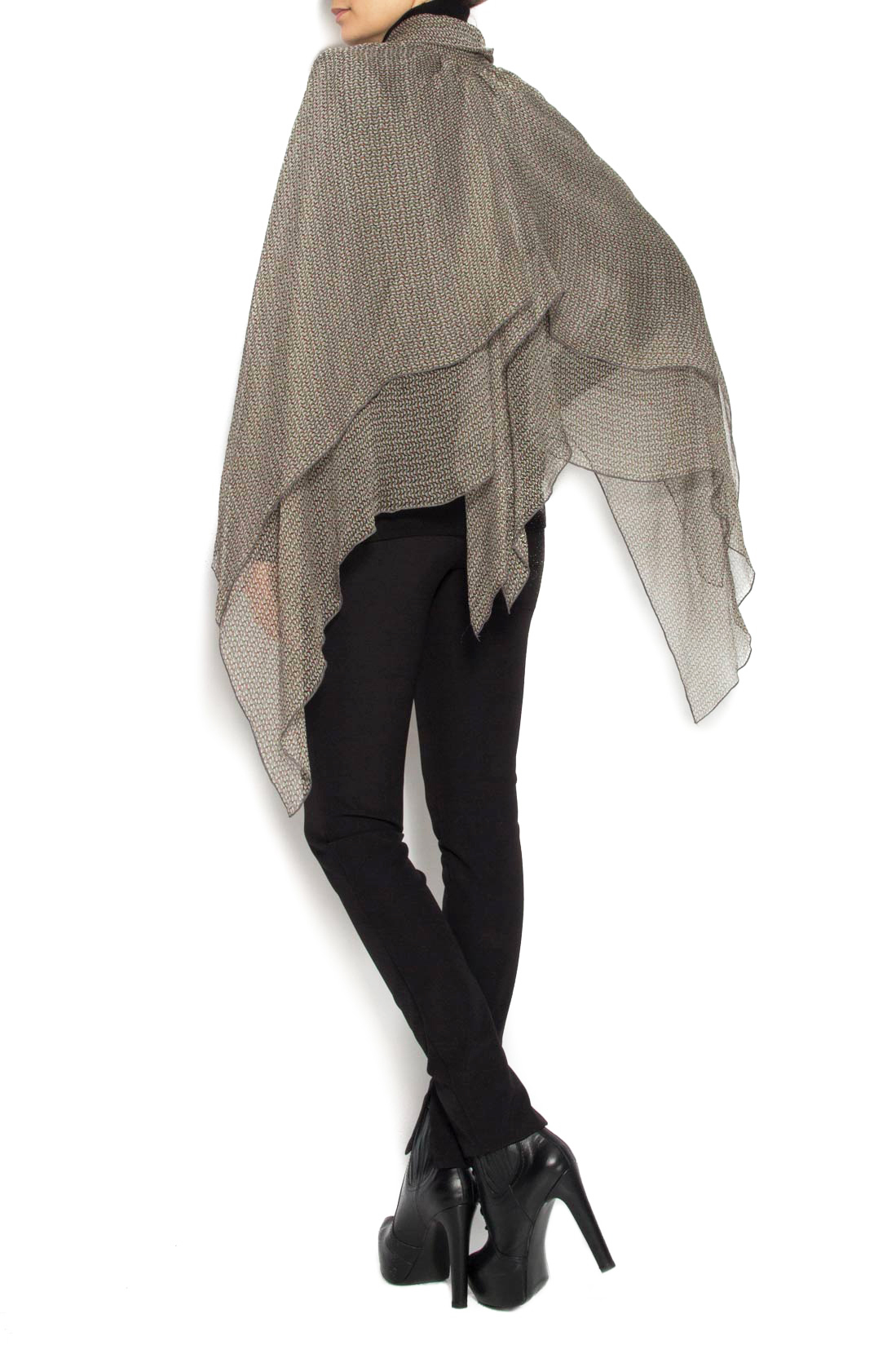 Asymmetric silk scarf Alexandra Ghiorghie image 2