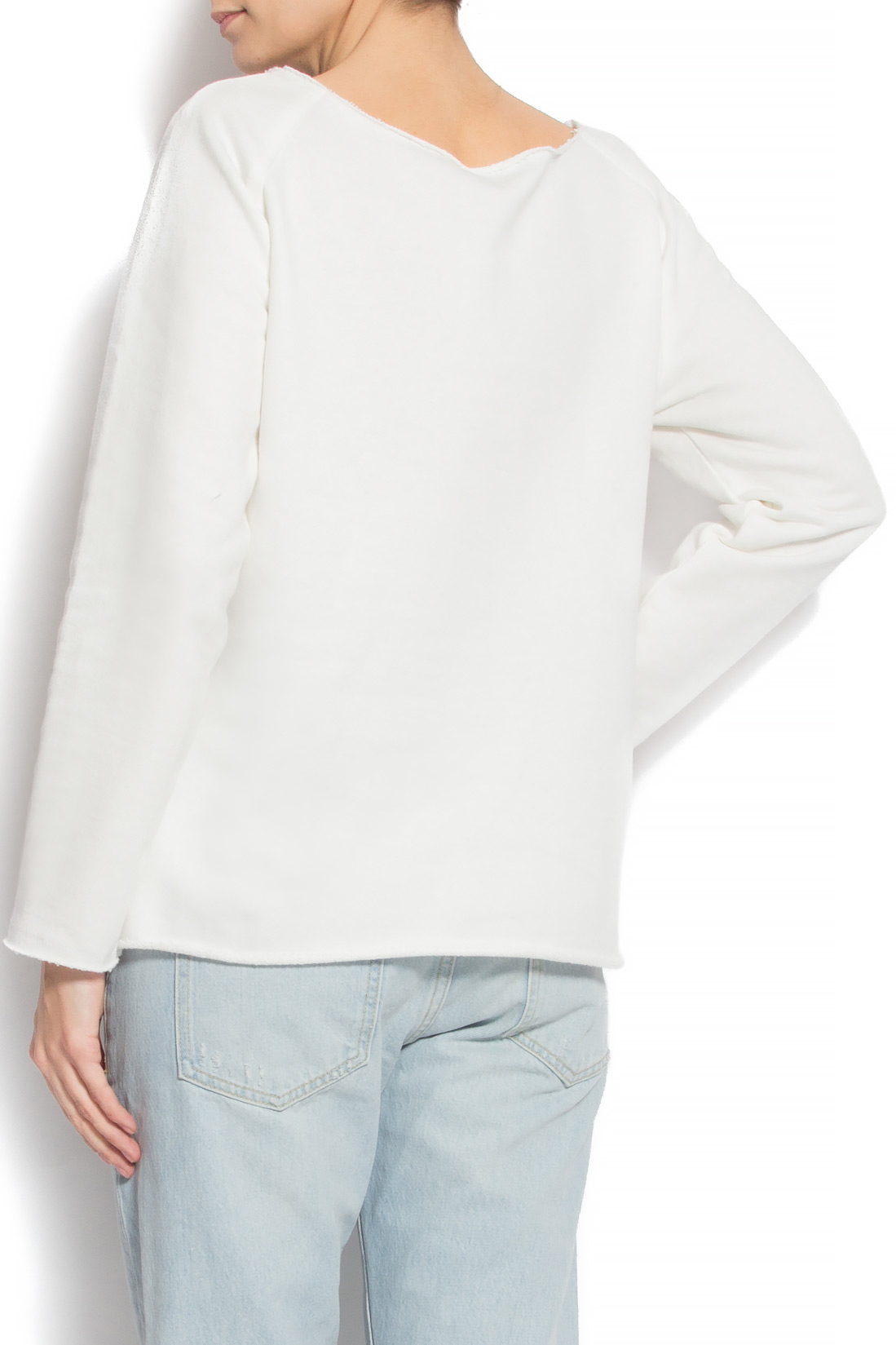 White cotton sweatshirt Izabela Mandoiu image 2