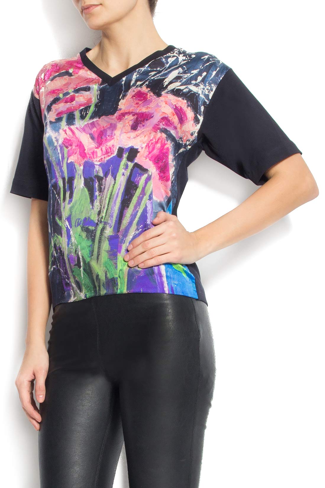 Printed silk top Argo by Andreea Buga image 2