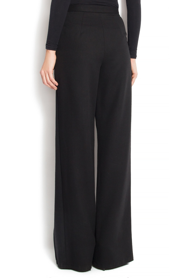 Front ruffle cady silk-blend pants Aer Wear image 2