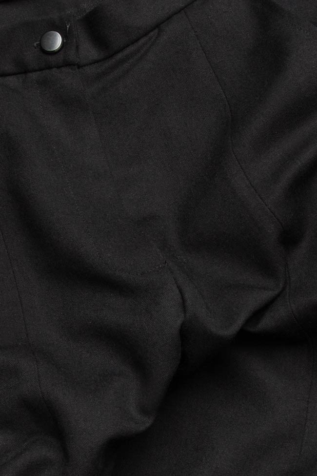 Pantalon large en soie mélangée ornée de plis  Aer Wear image 3