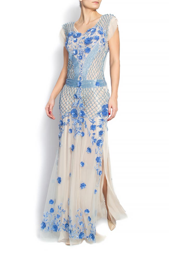 Embellished silk maxi dress Elena Perseil image 0