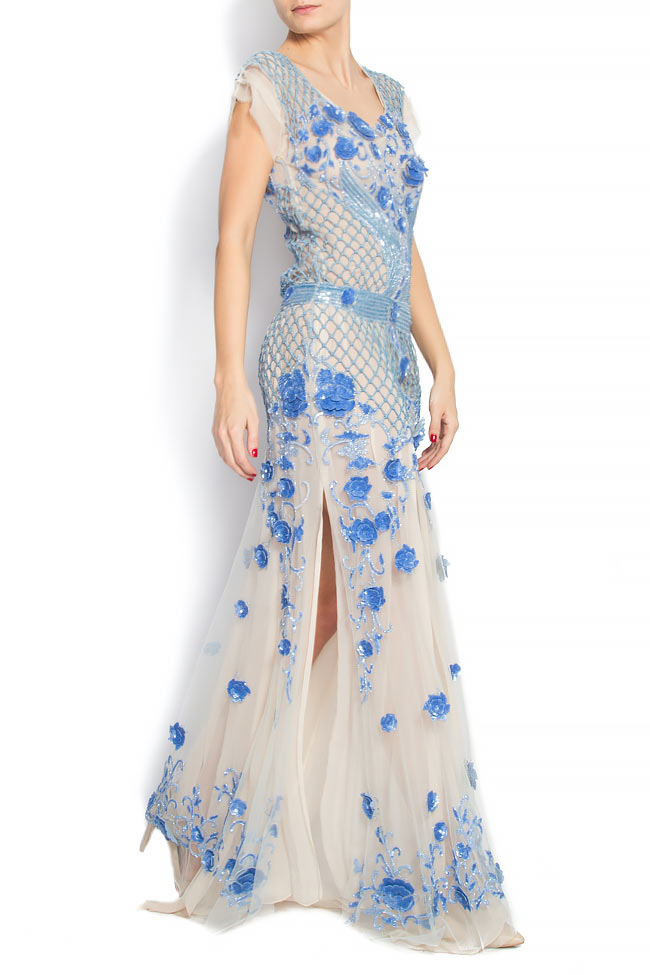 Embellished silk maxi dress Elena Perseil image 2