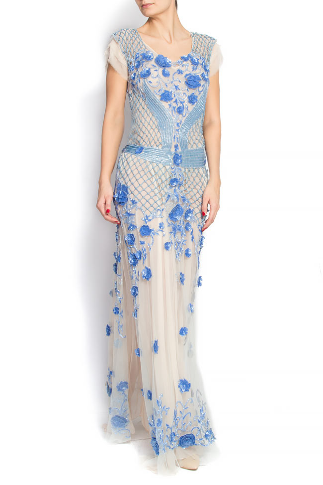 Embellished silk maxi dress Elena Perseil image 1