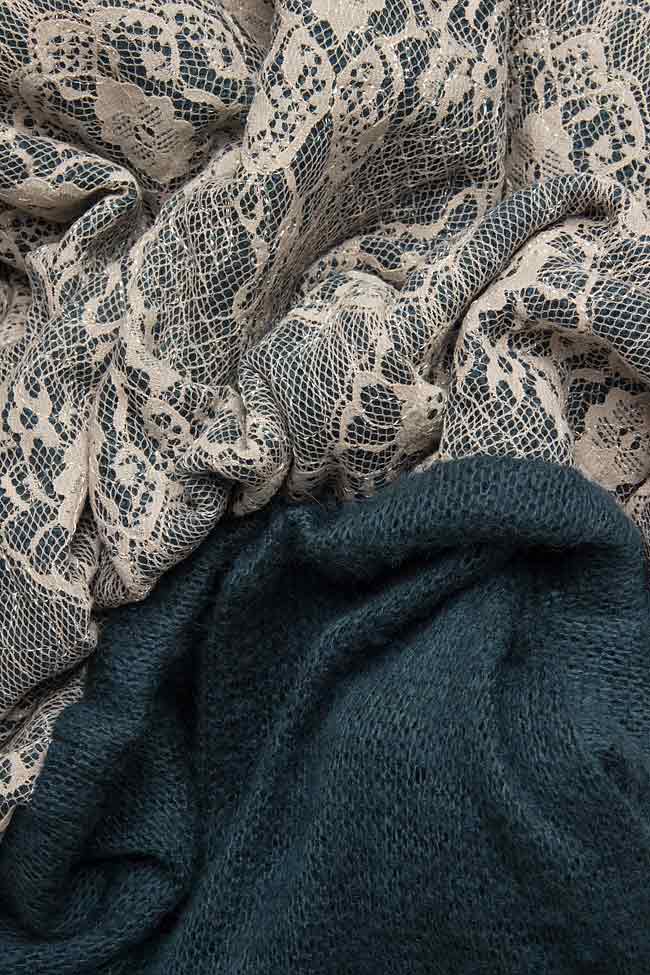 Robe en laine et soie à ourlet asymétrique Elena Perseil image 4
