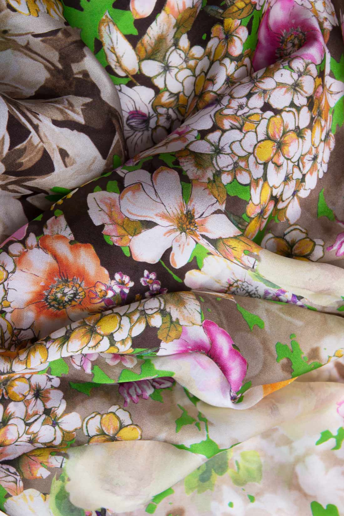Bluza din matase naturala cu imprimeu floral Claudia Castrase imagine 3