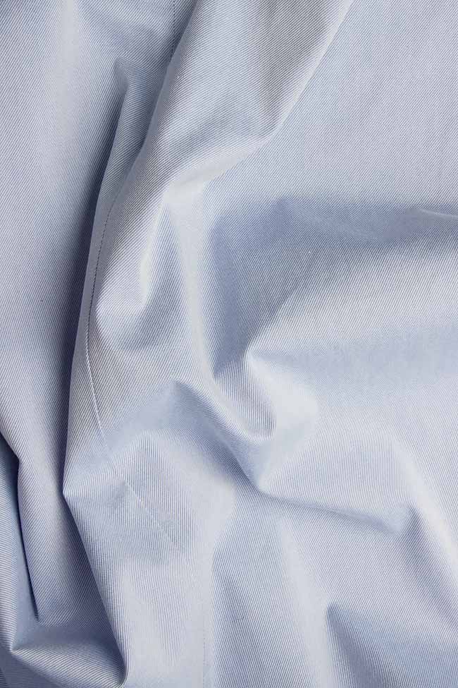 Cotton-poplin asymmetric shirt dress Framboise image 3