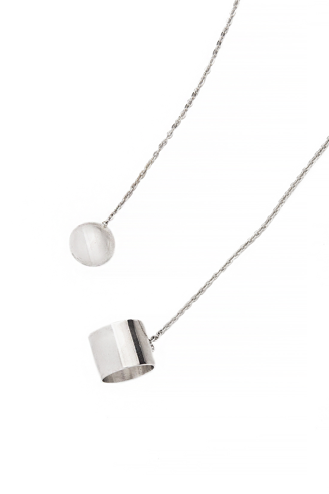 Ball in a cup silver necklace Snob. image 1