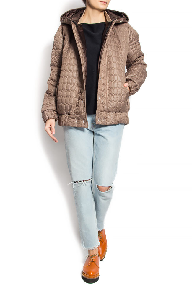 Hooded quilted jacket A03 image 0