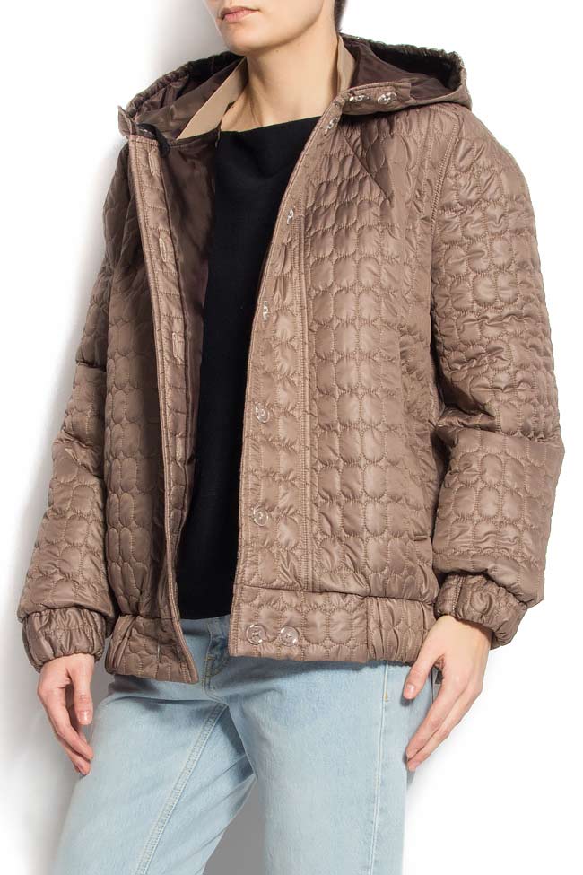 Hooded quilted jacket A03 image 2
