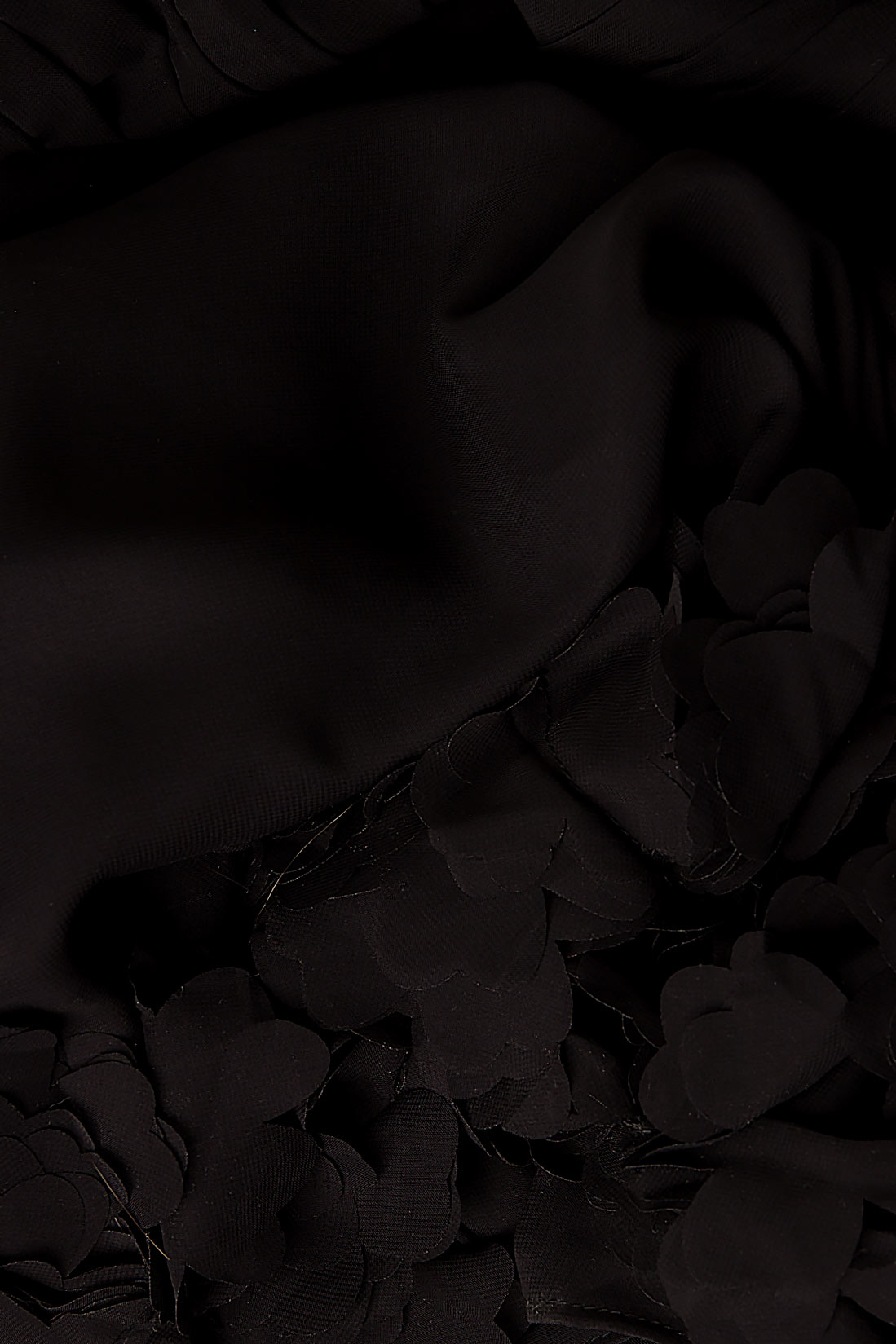 Rochie maxi din crep cu aplicatii florale cusute manual Antoanelle imagine 3