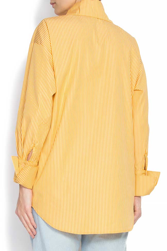 Striped cotton shirt Framboise image 2