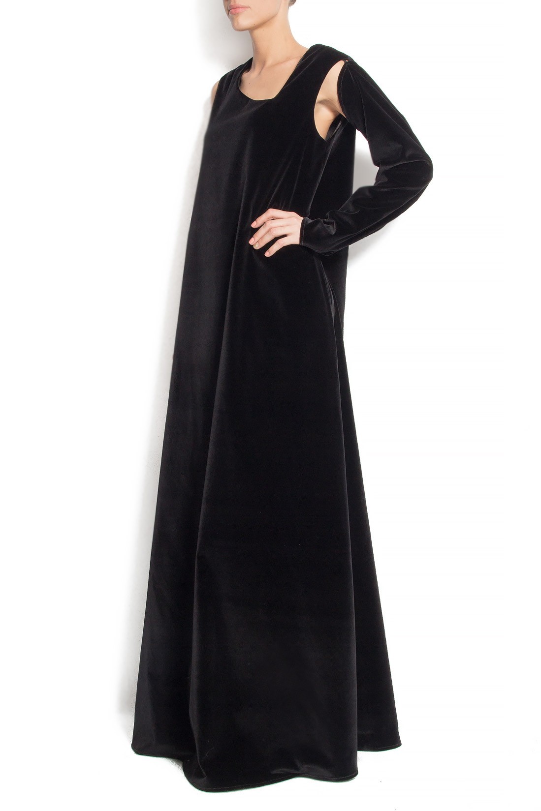 Velvet dress with removable sleeve Aer Wear image 1