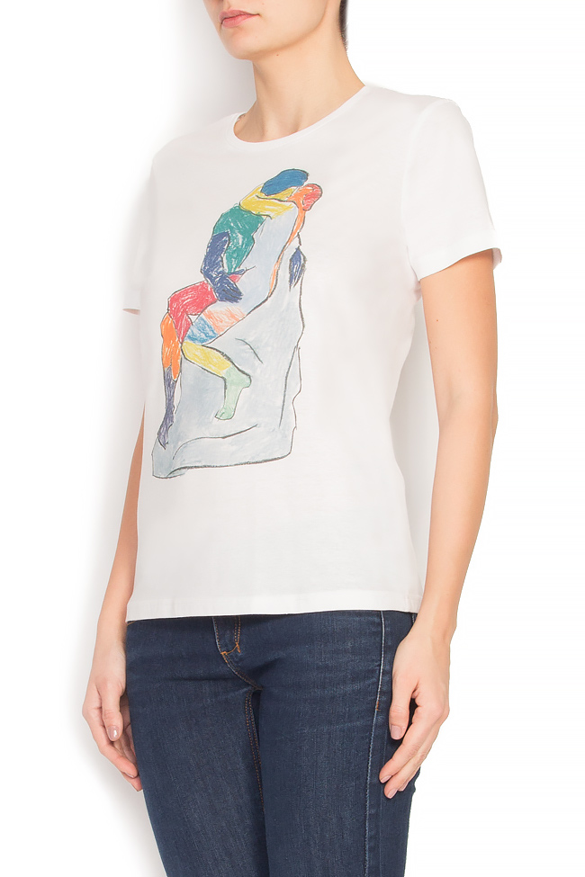 T-shirt en coton à imprimé Le Bisou Alina Petcan image 1