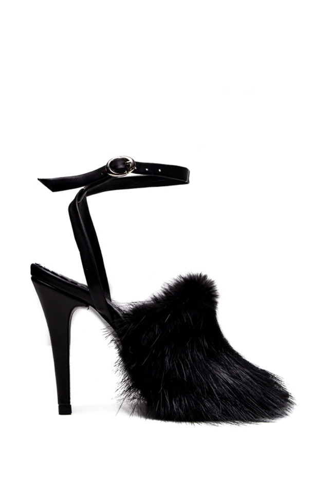 Nutria fur leather sandals Mihaela Gheorghe image 0