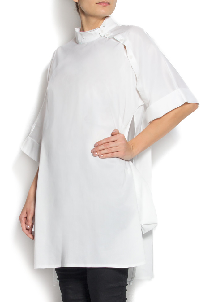 Cutout stretch-cotton shirt dress Karmen Herscovici image 1