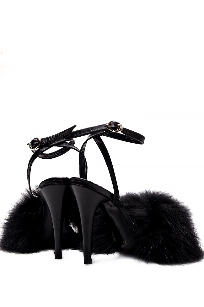 Fox fur leather sandals Mihaela Gheorghe image 1