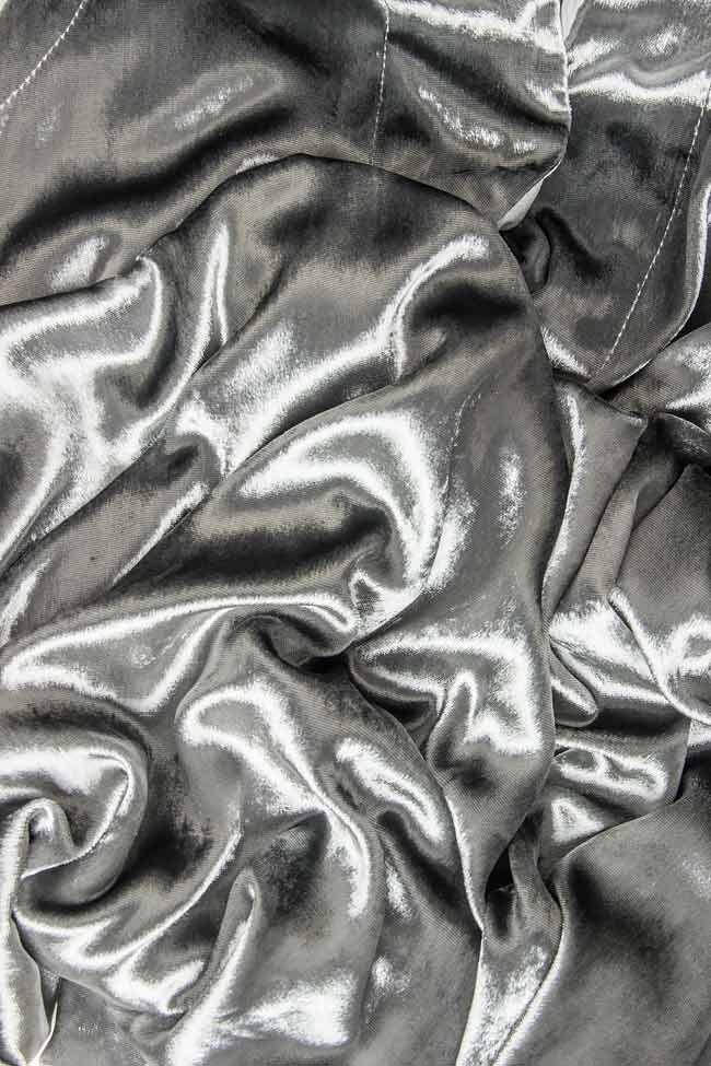 Asymmetric silk velvet dress Daniela Barb image 4