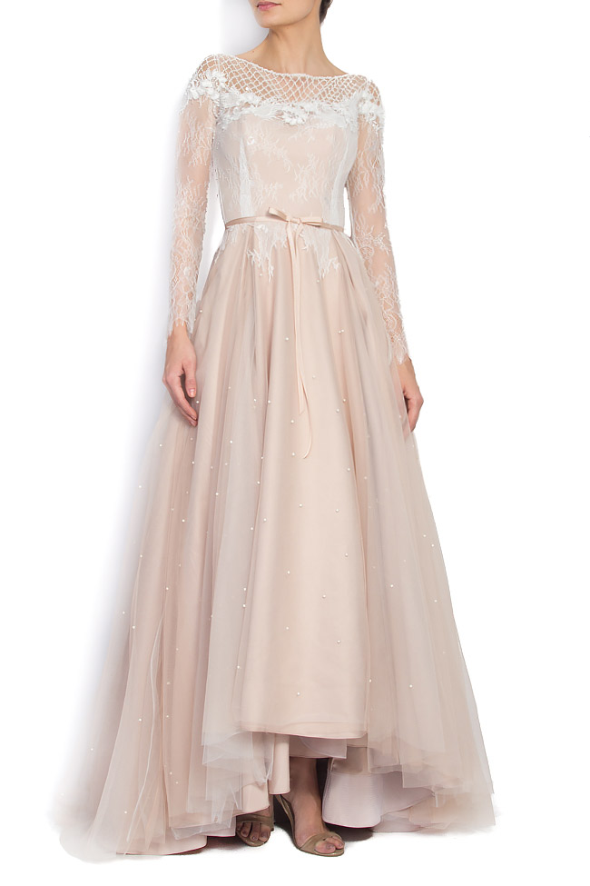 Embellished silk Chantilly dress Nicole Enea image 0
