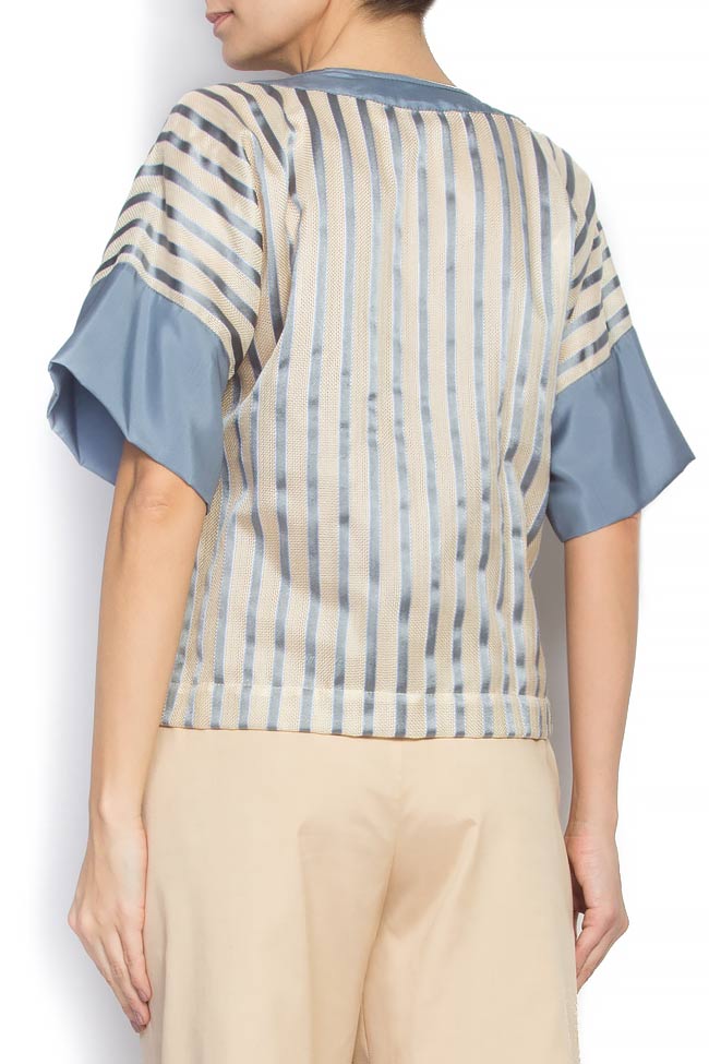 Striped linen and silk-blend blouse Daniela Barb image 3