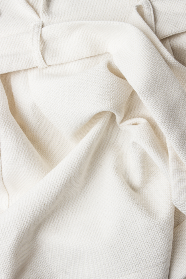Belted cotton shorts Framboise image 3