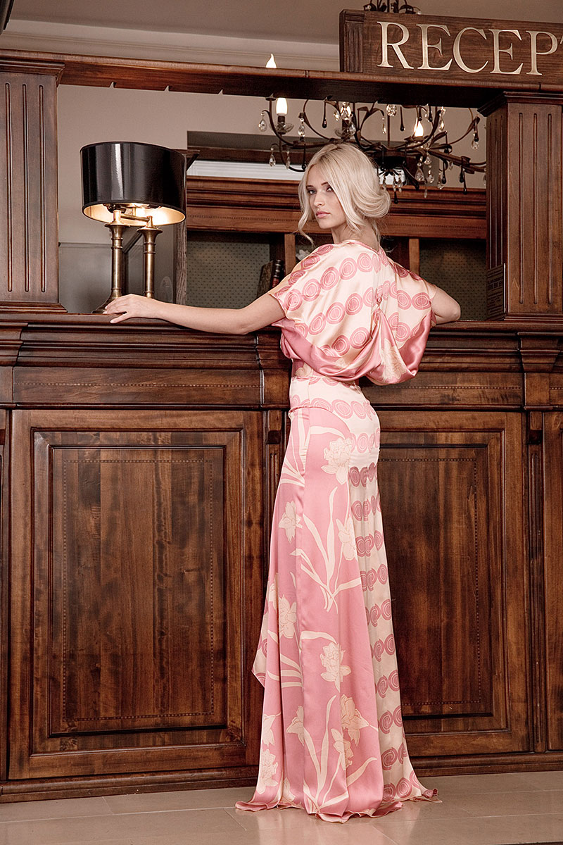 Printed silk maxi dress Elena Perseil image 3