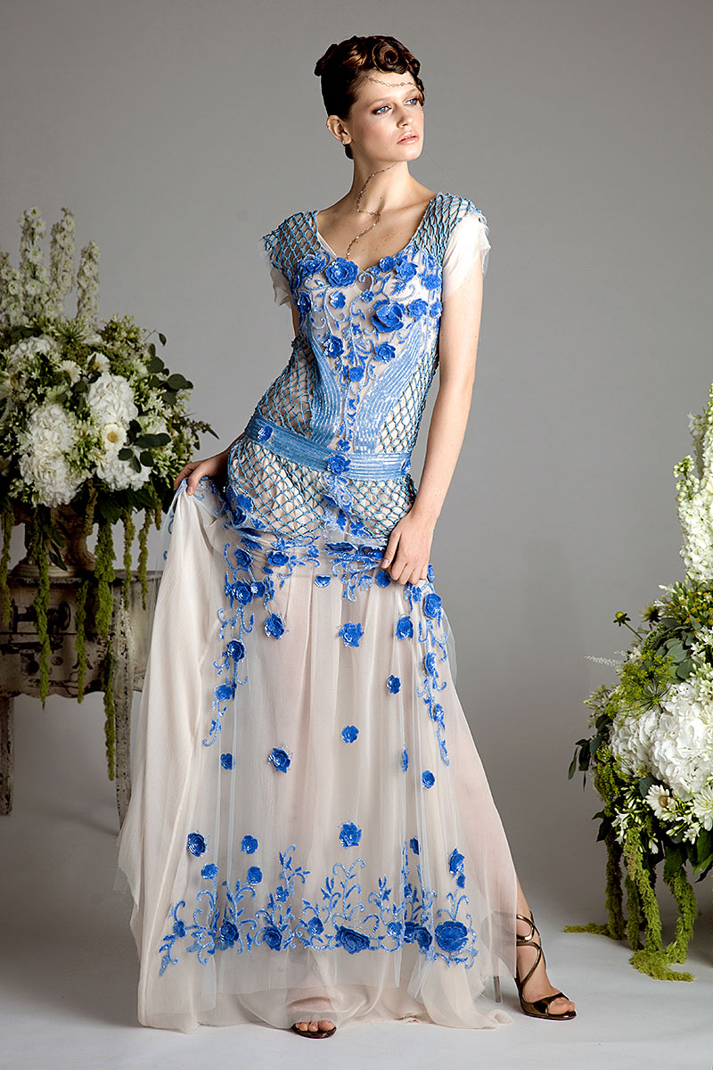 Embellished silk maxi dress Elena Perseil image 4
