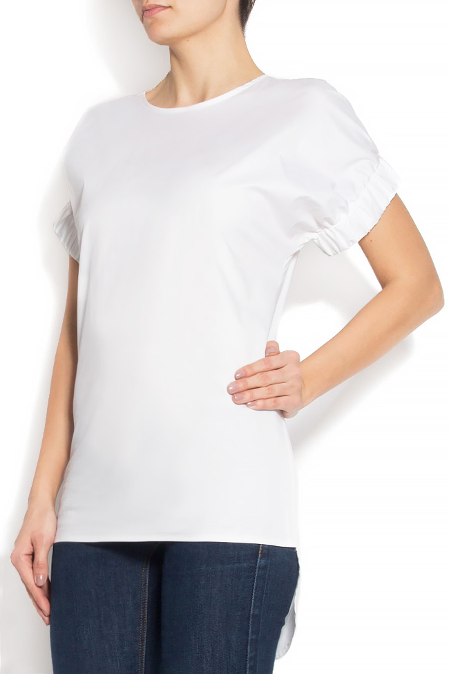 T-shirt en popeline de coton  Framboise image 1