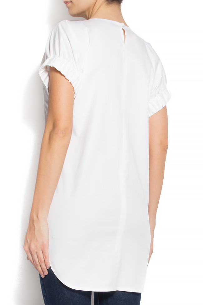 T-shirt en popeline de coton  Framboise image 2