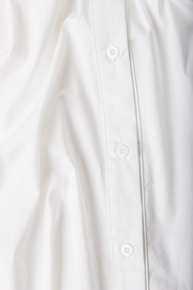 Robe chemise en popeline de coton  Framboise image 3