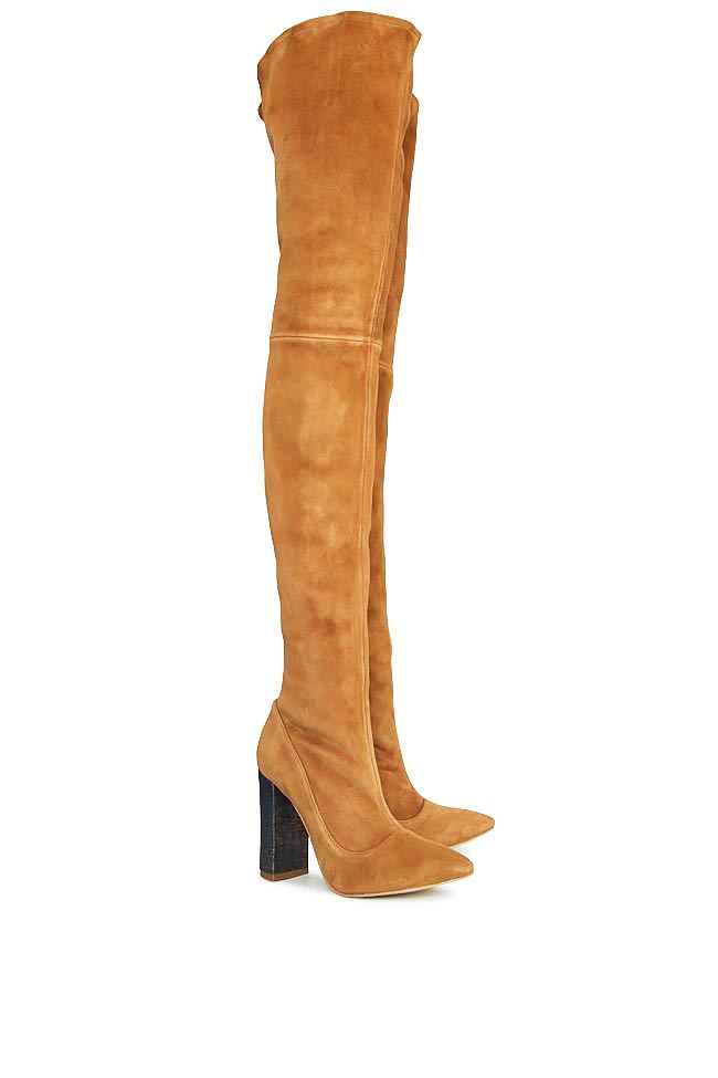 Stretch-suede over-the-knee boots Hannami image 1