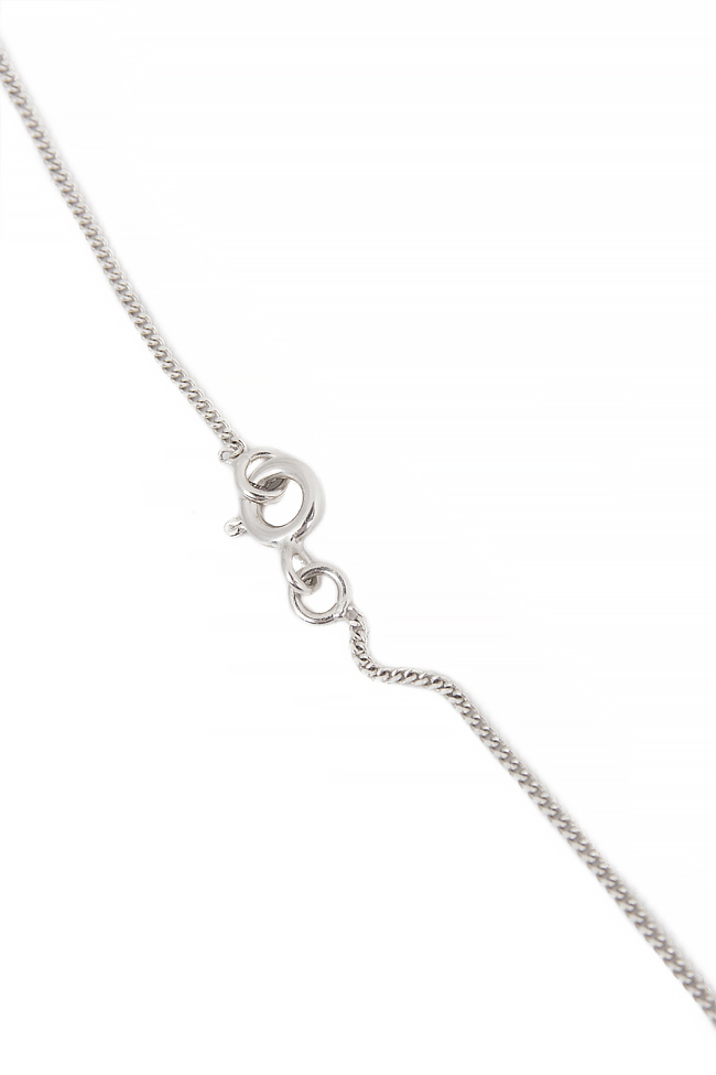 Handmade silver necklace with plexiglas pendant Snob. image 3