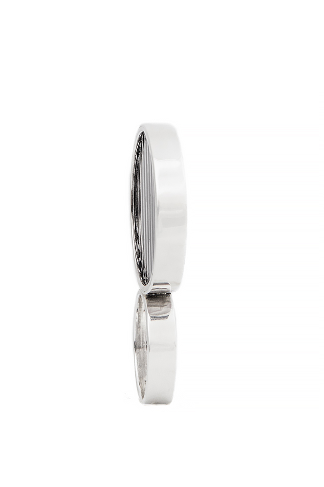 Handmade silver ring with plexiglas pendant Snob. image 2
