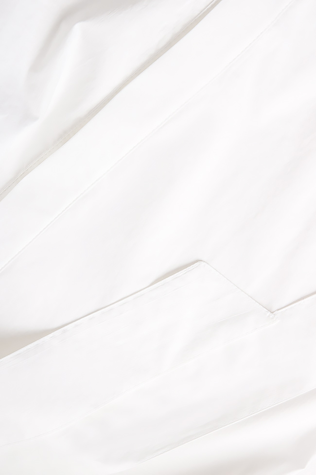 Cotton dress with silk sleeve Framboise image 4