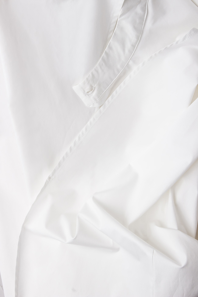 Oversized cotton-poplin shirt Framboise image 3