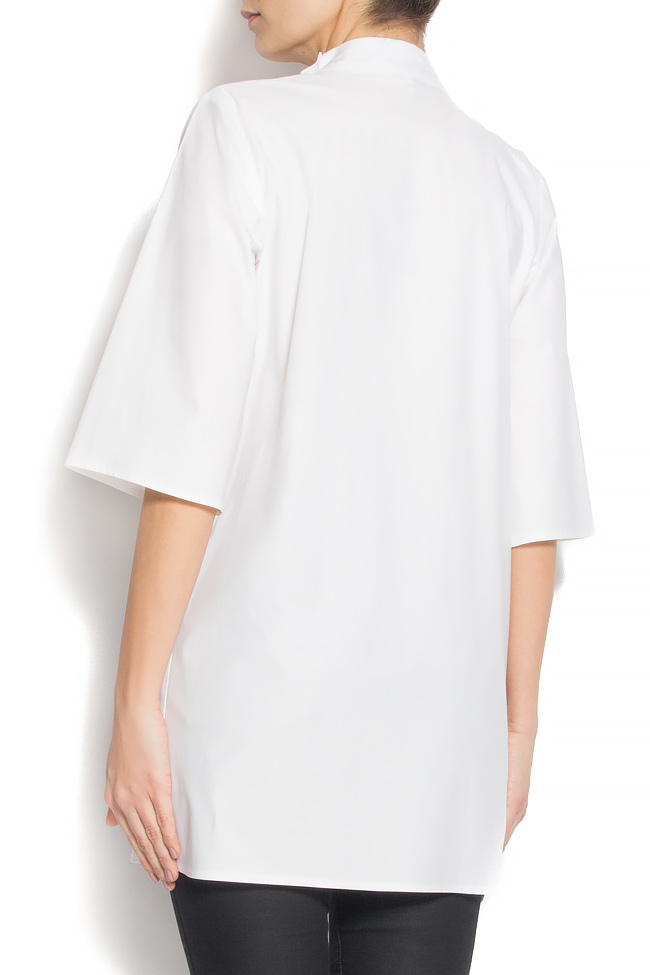 Cotton-poplin shirt Framboise image 2