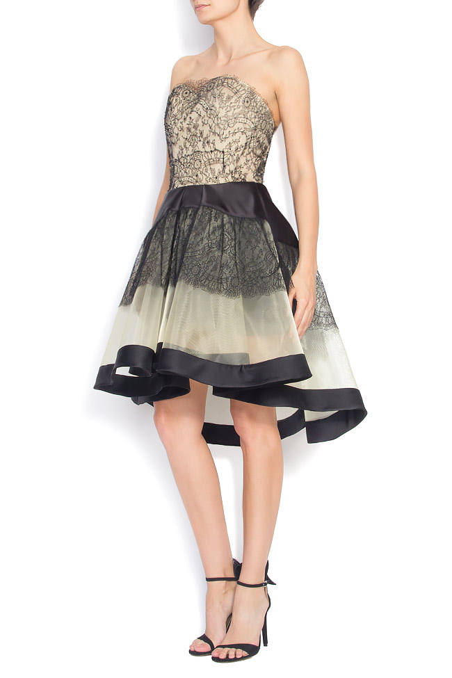 Tulle and appliquéd lace mini dress Mirela Diaconu  image 1