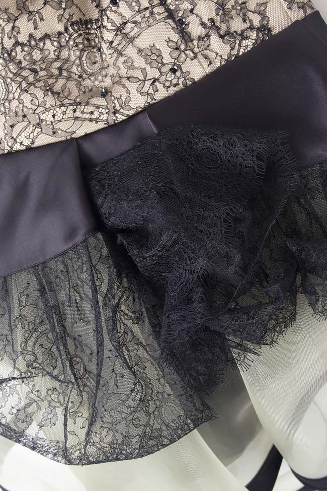 Tulle and appliquéd lace mini dress Mirela Diaconu  image 3