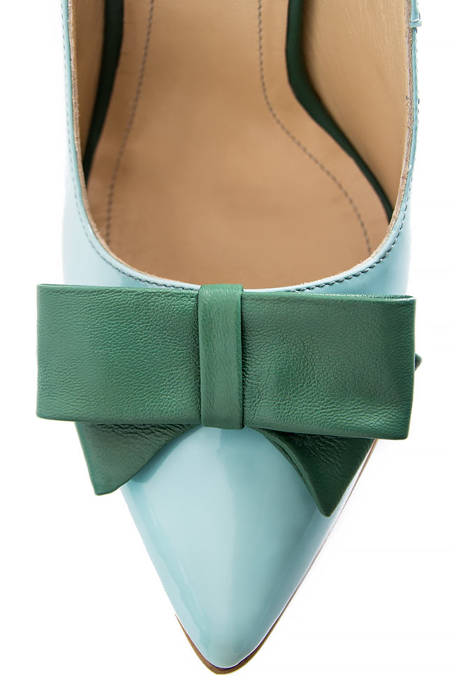 Pantofi bicolori din doua tipuri de piele Cristina Maxim imagine 3